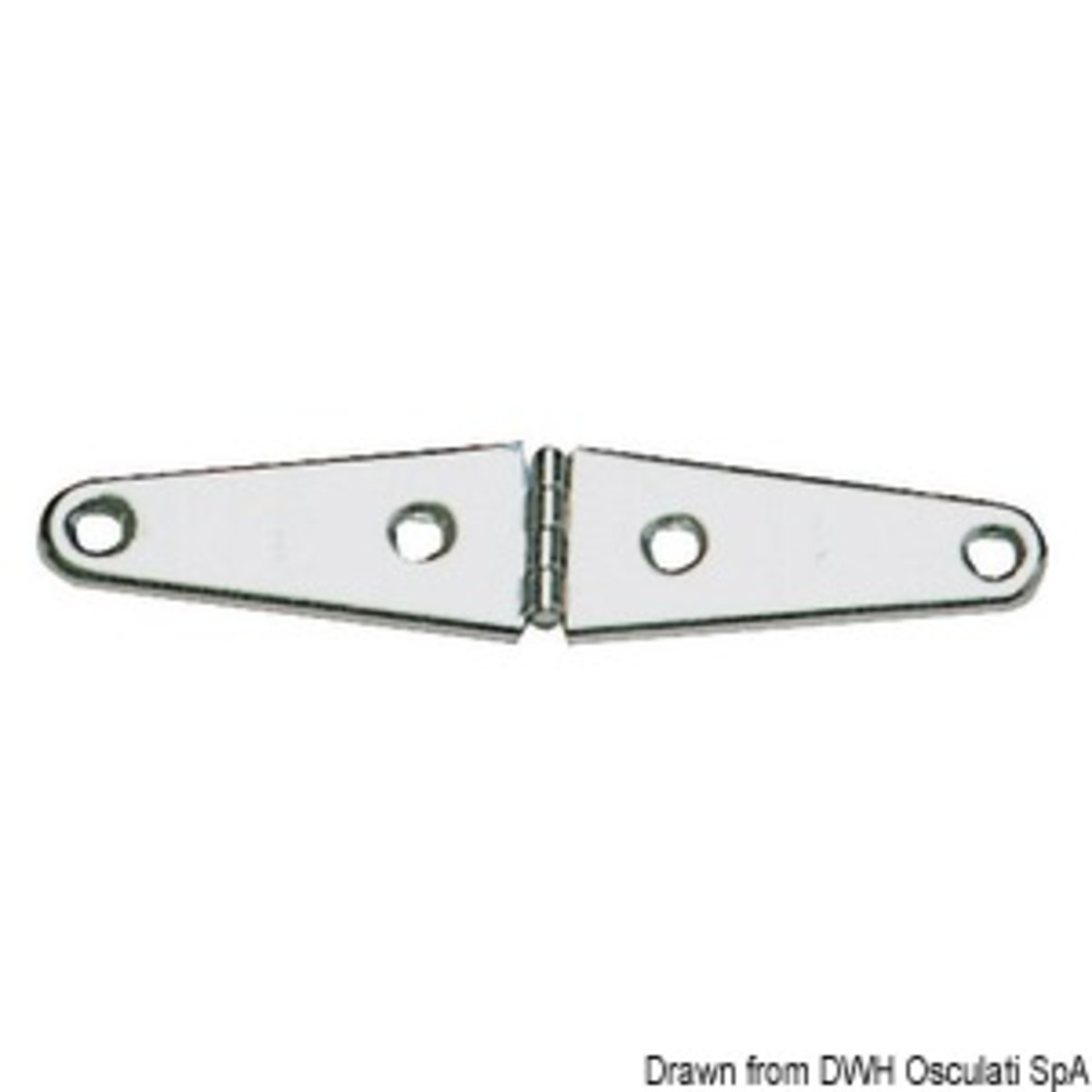 Viadana 1.2-mm Hinges - Mirror polished SS hinge 145x32 mm