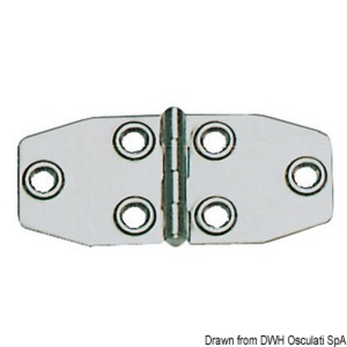 Viadana 1.5-mm Hinges - Hinge polished AISI316 102x46 mm