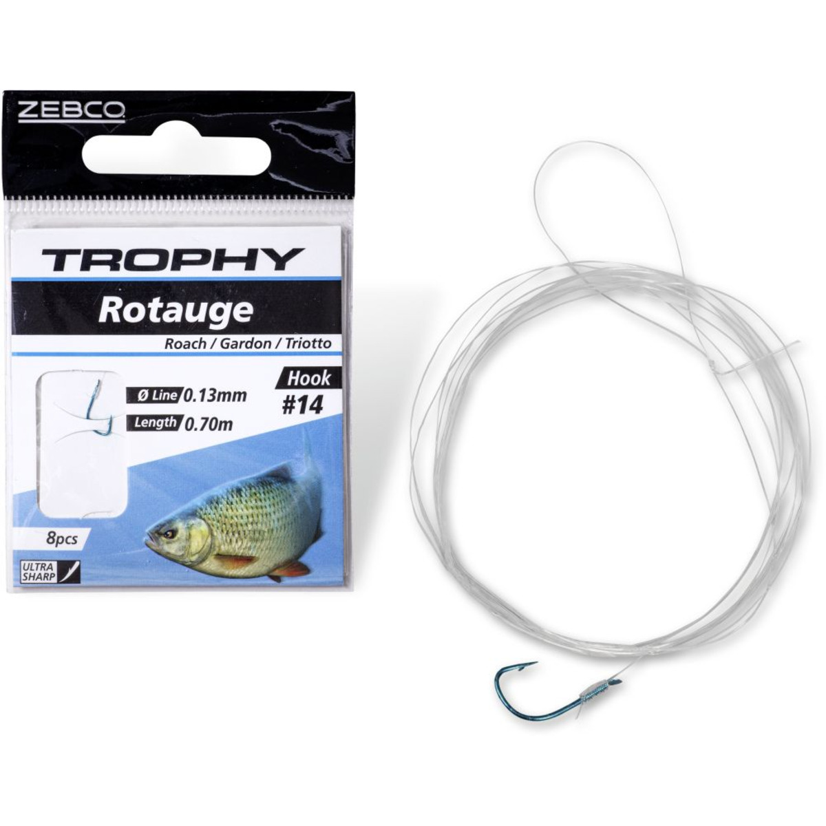 Zebco Trophy Bream Hook-to-nylon - 0,17 mm - 10
