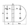 Aaa World Wide Enterprise Ltd Mirror Polished Hinges 83x65mm.