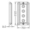 AAA World Wide Enterprise Ltd 4 LED-Deckenleuchte aus Aluminium