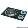 Can Crystal Glass Worktop With Hobs + Stainless Steel Sink