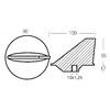 Aileron court Enrico Polipodio pour Yamaha 55hp-mariner 40/60hp