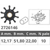 Finnord Jabsco 18653 Vetus K3 / 3d / 4 Impeller