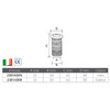 Nuova Rade Pvc Through Hull Diam.  Mm.25x62