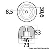 Osculati Ersatzanode Bug-/Heckpropeller für Side-Power (Sleipner)