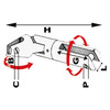 Fixation pivotante à double articulation Osculati pour ancres