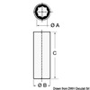 Douille Osculati pour lignes d'arbre avec armure externe en laiton, version externe/interne en pouces