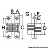 Charnière cachée Osculati pour portes et trappes Aisi 304