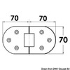 Charnière de précision Osculati Microcast, rotation à 180°