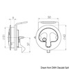 Fermeture Osculati pour salles de bains de bateaux ouverts avec verrouillage/déverrouillage de l'intérieur