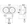 Osculati LED HD 2x5W Scheinwerfer mit verstellbarem Überrollkäfig