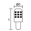 Osculati Douille d'ampoule LED SMD E14/E27