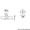 Osculati Apus-r Led Courtesy Light For Recess Mounting - Frontal Orientation