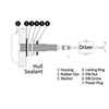 Osculati Underwater Light With Stud For Hull / Transom / Platform