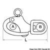 Mousqueton Osculati en acier inoxydable pour spinnakers, drisses et utilisations diverses