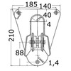 Osculati Aisi316 Stainless Steel Bow Roller For Rubber Dinghies