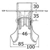 Osculati Aisi316 Stainless Steel Bow Roller For Rubber Dinghies