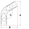 Osculati Corner Roller Fairlead