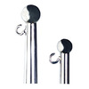 Osculati Mirror Polished Stainless Steel Flagstaff With Hook Flag Fitting