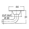 Osculati 90° Fuel Vent Made Of Stainless Steel Wire