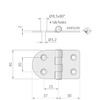 Roca Ab Scharnier 67x40 mm