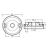 Tecnoseal Vetus Kgf35/55 Bow Thrust Anode