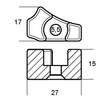 Tecnoseal Small Plate For Yamaha Engine 9 9/15 Hp